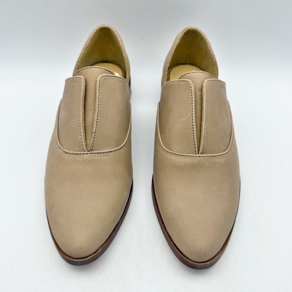 NISOLO Womens Emma D'Orsay Flats SIZE 6M EU 36 Tan Beige Leather Slip On NIB - Picture 6 of 12